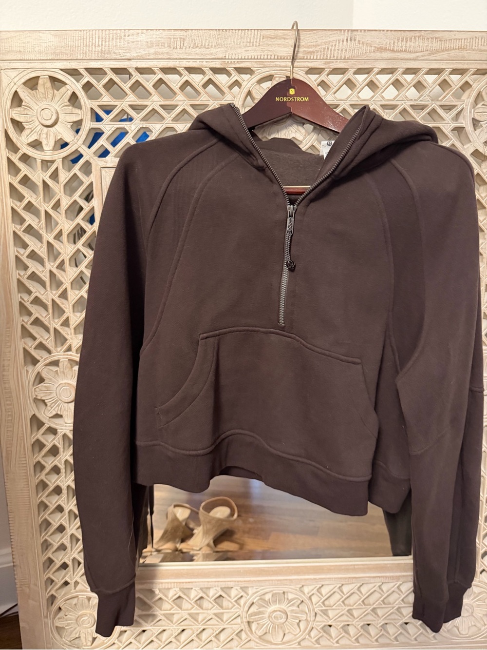 New Lululemon Brown Half-Zip Hoodie Sweater - Women's